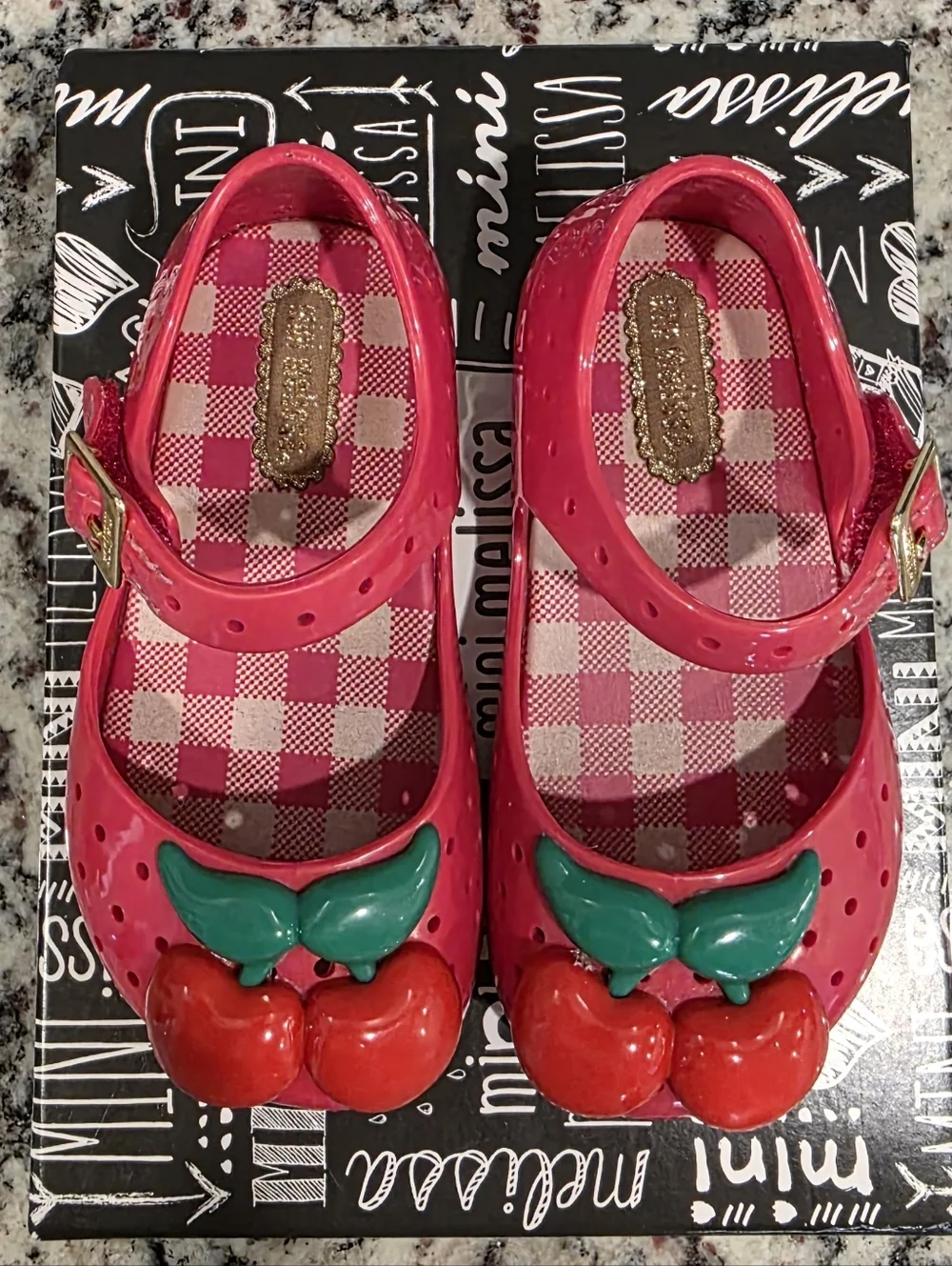 Mini Melissa Furadinha III Cherry Mary Janes - Size 6 - EUC